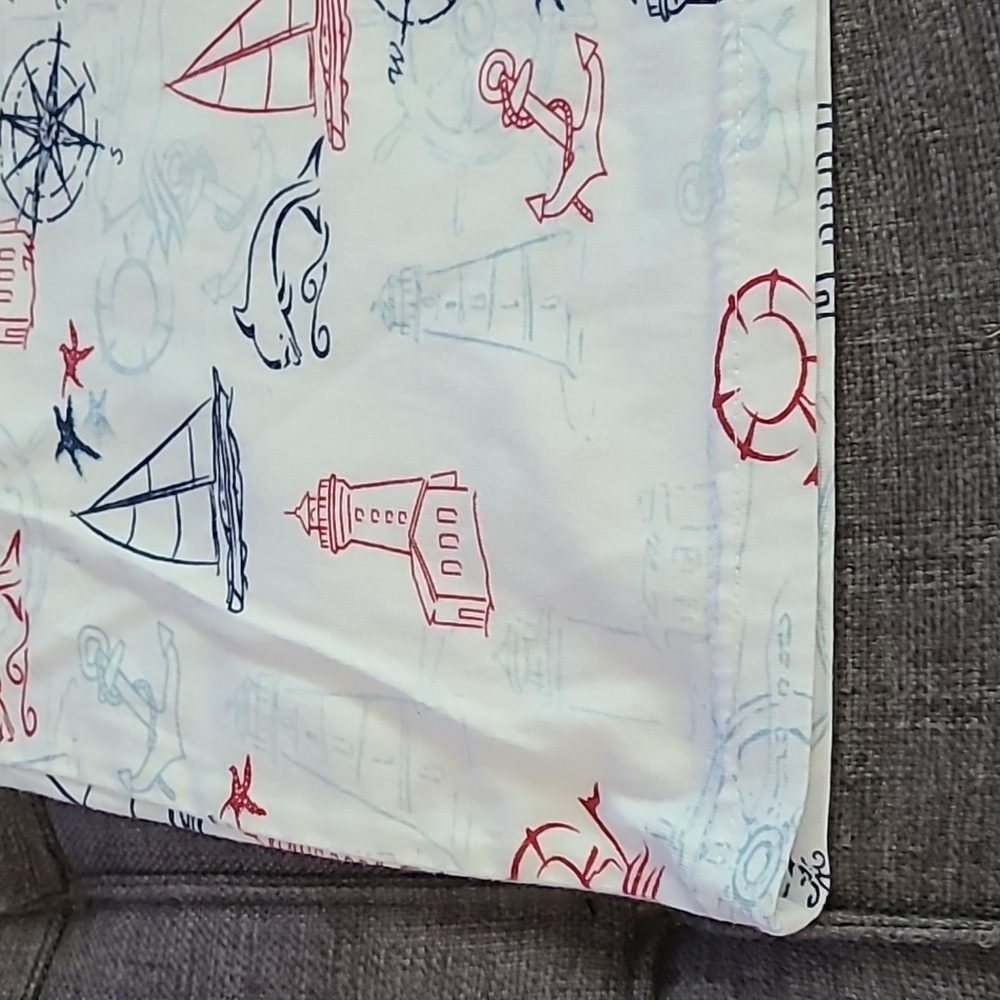 Vintage Tantrums Nautical 3/4 sleeve top size XL Lighthouses red white blue‎ - Picture 5 of 8